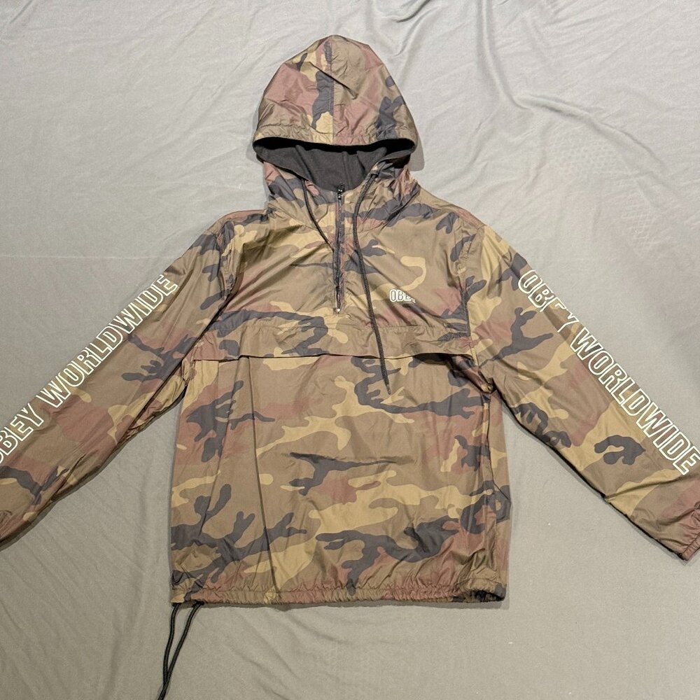 OBEY Brand Camo Hooded WindBreaker